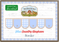 Blue Country Gingham Border – Printable Bulletin Board Border | Meet Me At the Barn Collection | Digital Download