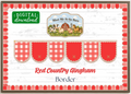 Red Country Gingham Border – Printable Bulletin Board Border | Meet Me At the Barn Collection | Digital Download